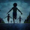 Official movie poster for the horror film “Weapons,” directed by Zach Cregger, which draws visual inspiration from Nick Ut’s iconic “Napalm Girl” photograph.