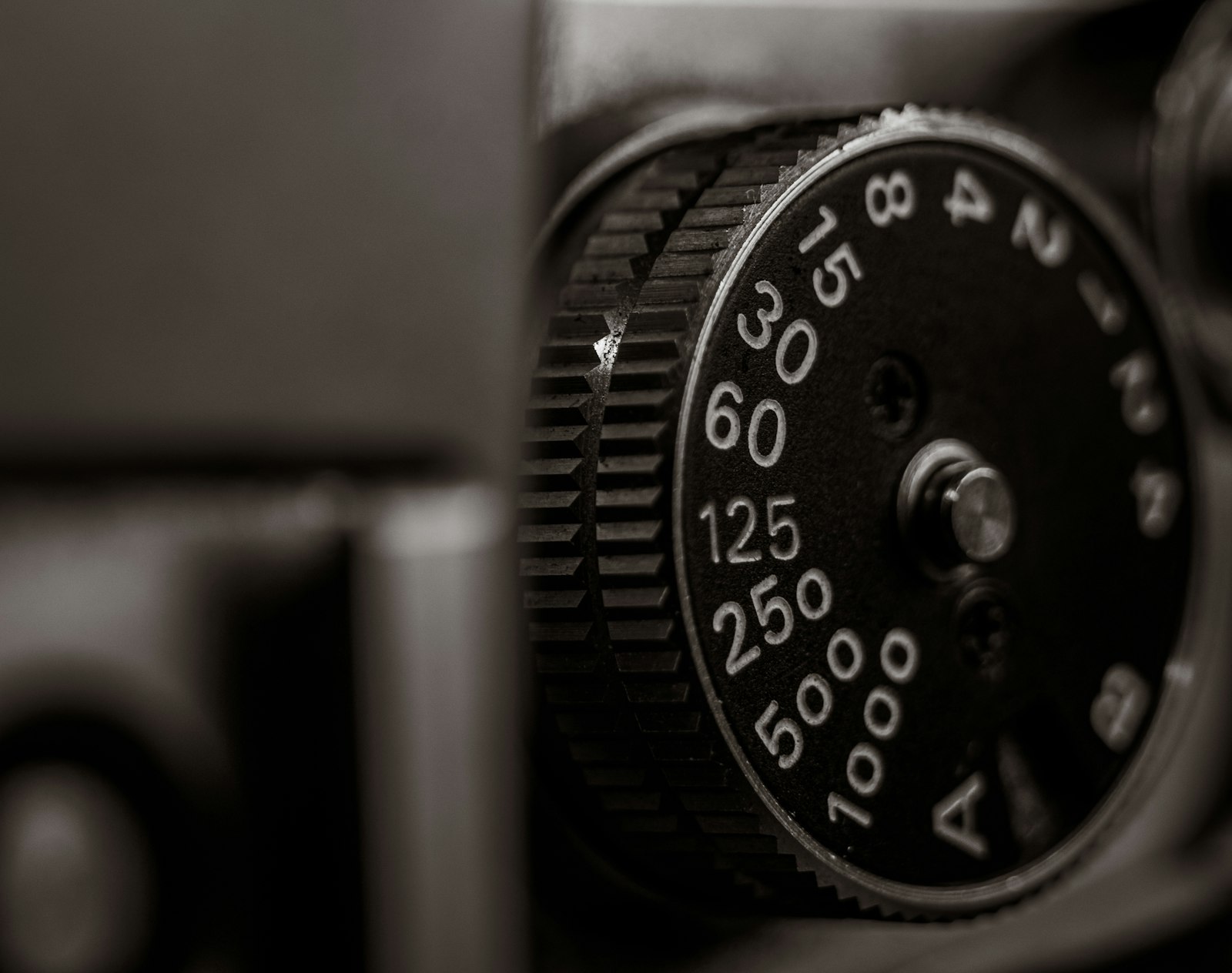 close-up of a camera dial showing numbered settings